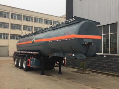 程力威牌CLW9408GFWB型腐蝕性物品罐式運(yùn)輸半掛車