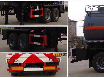 程力威牌CLW9350GFW型腐蝕性物品罐式運輸半掛車