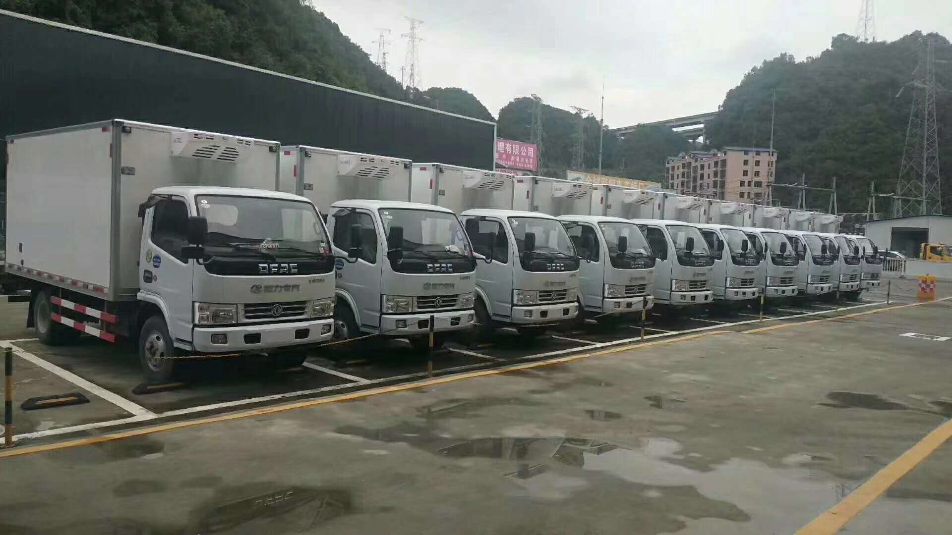 貴州李總12臺東風多利卡冷藏車成功交付