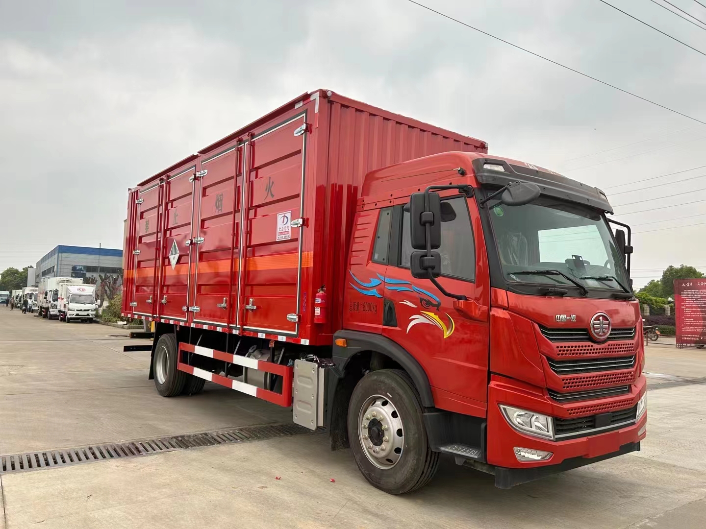 解放龍V國六帶左右開門危險品車